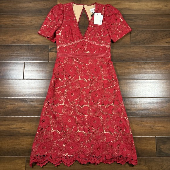 adelyn rae lace midi dress Alice Strap Lace Midi Dress